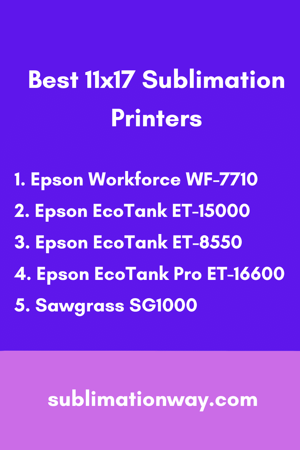 5 Best 11x17 Sublimation Printers for A3 Printing