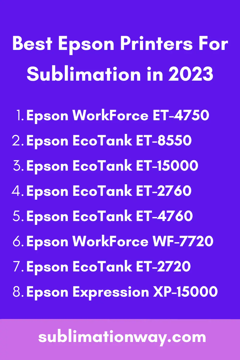 8 Best Epson Printers For Sublimation in 2023